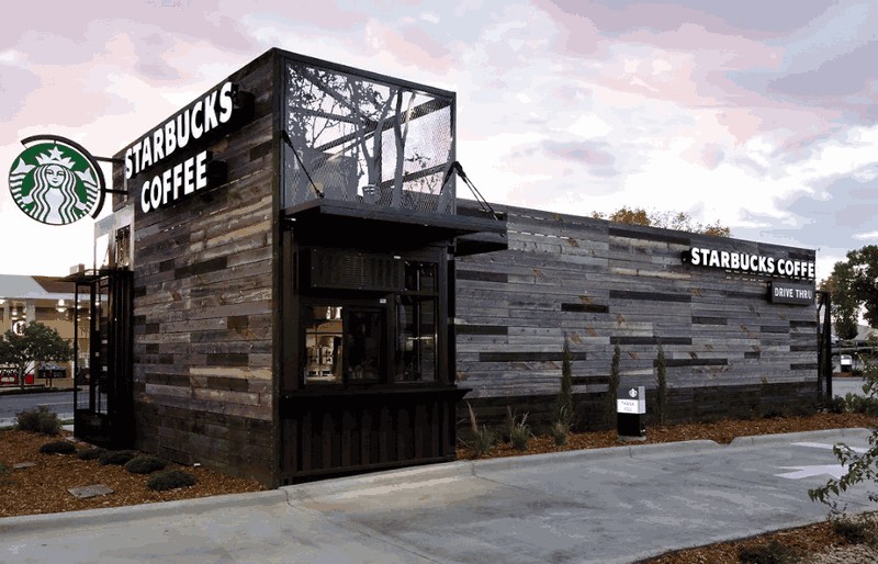 V Beispiel für einen Verkaufscontainer als Drive-in Café Beispiel für einen Verkaufscontainer als Drive-in Café