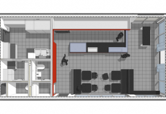 Bistro Modulbau in Stahlbauweise, Entwurf Freestander