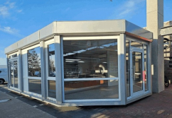 Bäckerei Verkaufsmodul (Backcontainer) - Vermietung - Vorderansicht